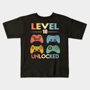 Level 10 Video 10th Birthday Kids T-Shirt